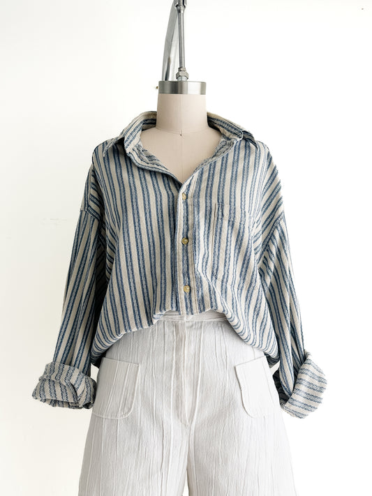 vintage striped cotton shirt (M/L)