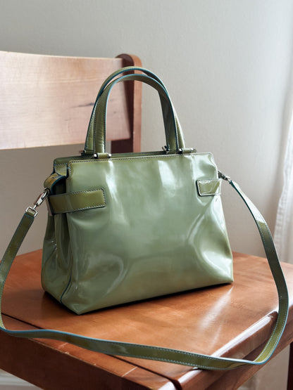 vintage Ferregamo pistachio Gancini tote