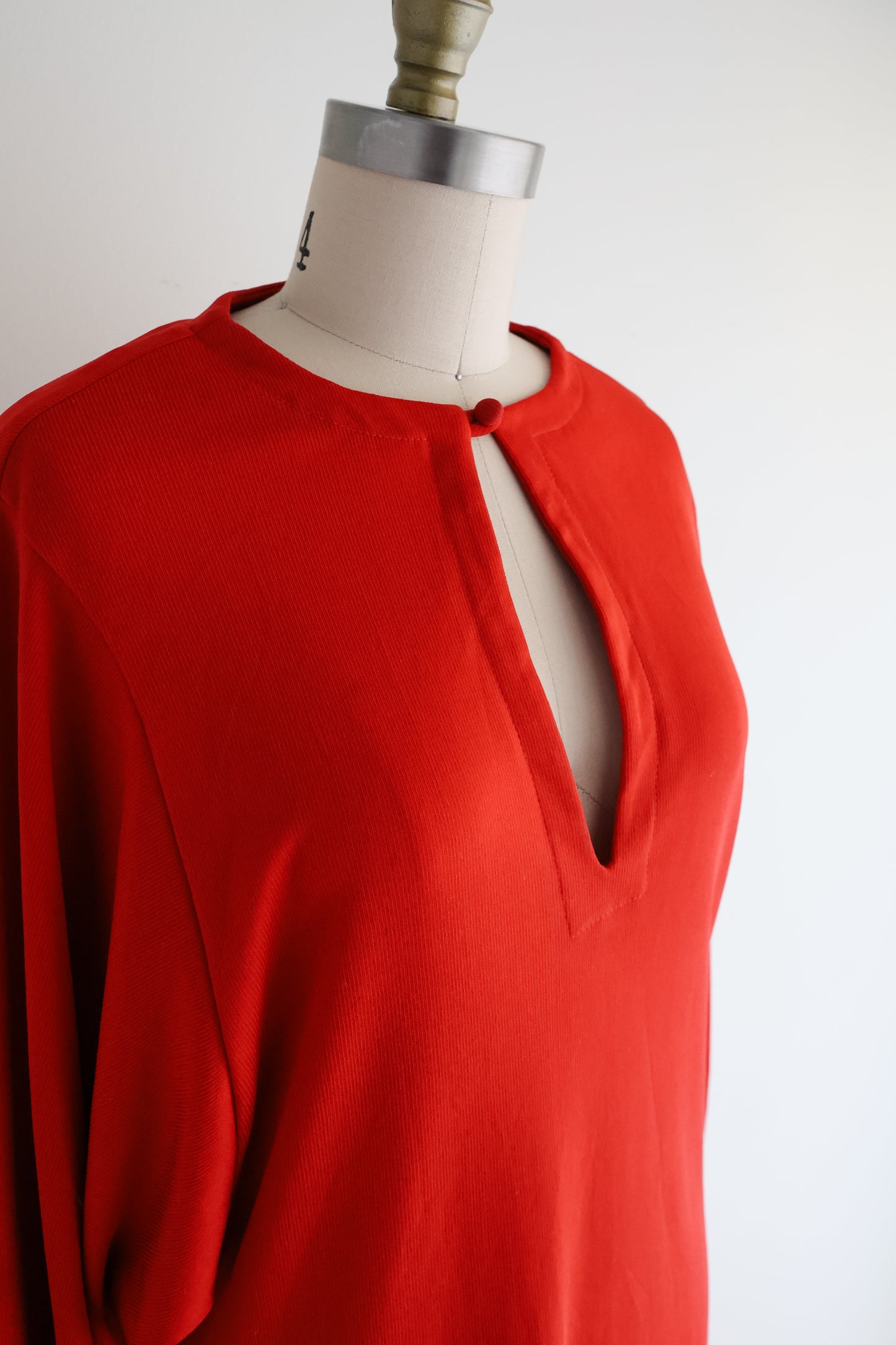 vintage red Saks party dress (S)