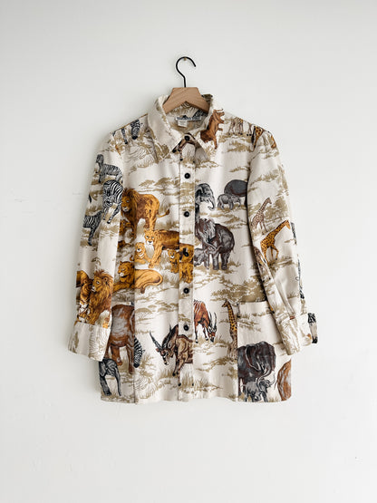 vintage safari cotton chore coat (M/L)