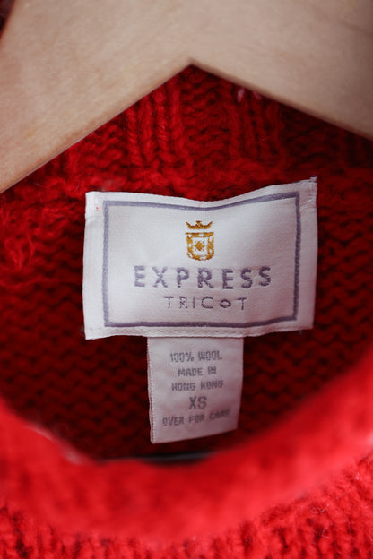 vintage hand knit wool sweater (S)