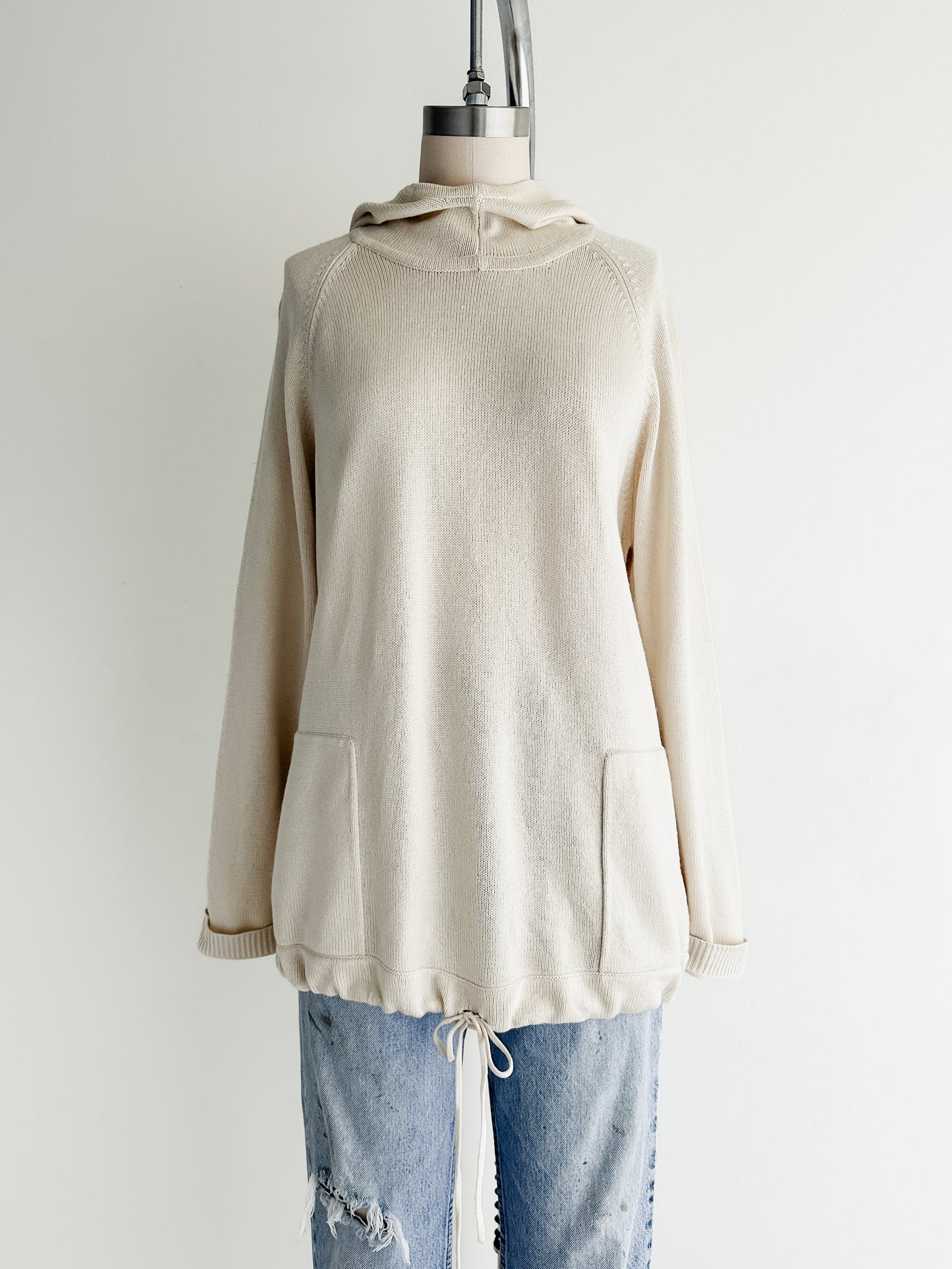 vintage silk-cashmere lounge sweater (L)