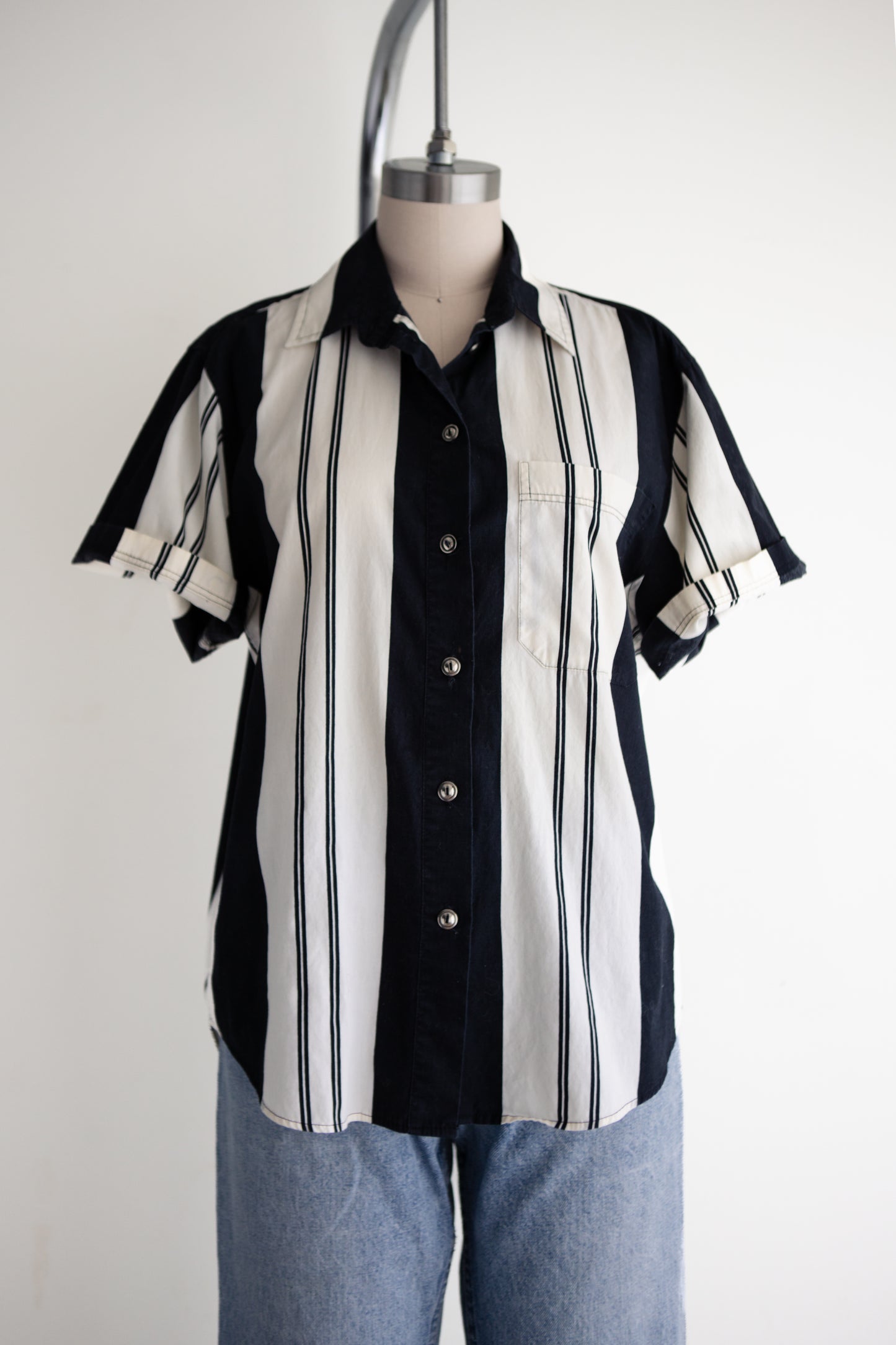vintage striped cotton shirt (S/M)