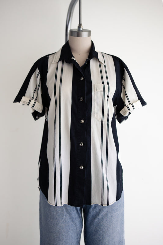 vintage striped cotton shirt (S/M)