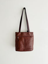 Load image into Gallery viewer, vintage brown leather handbag
