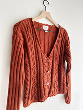 Load image into Gallery viewer, vintage rust cropped cotton sweater (S/M)
