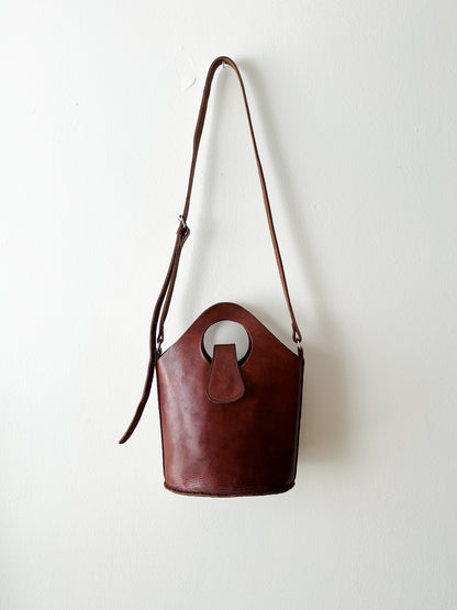 vintage sculptural leather bag
