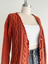 Load image into Gallery viewer, vintage rust cropped cotton sweater (S/M)
