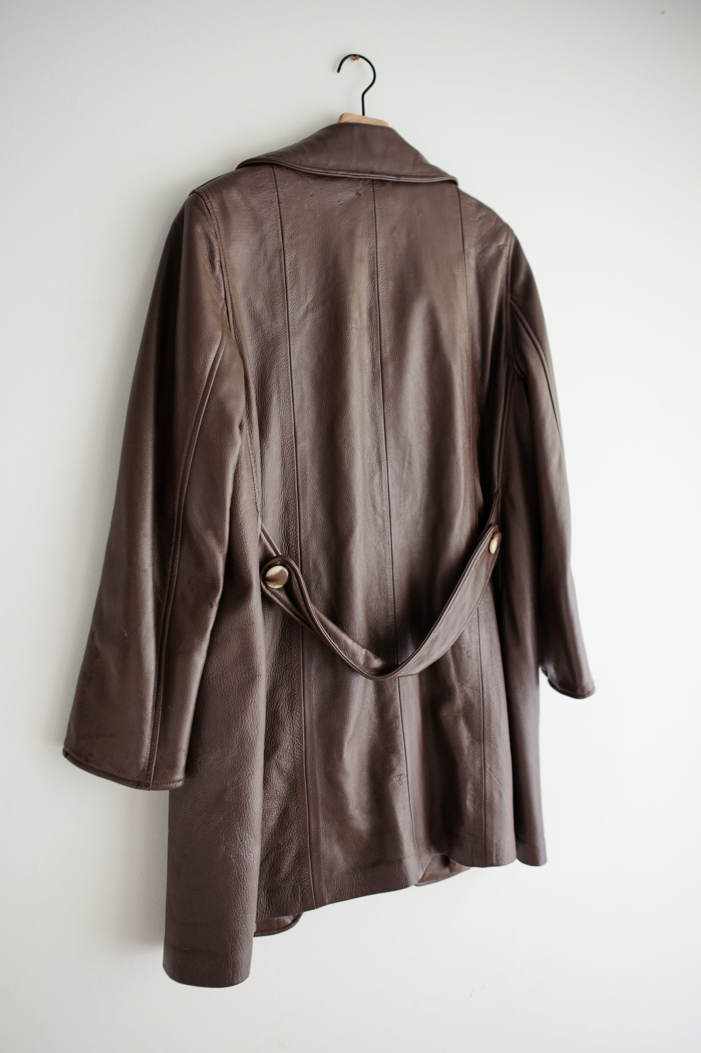 vintage soft leather coat (M)