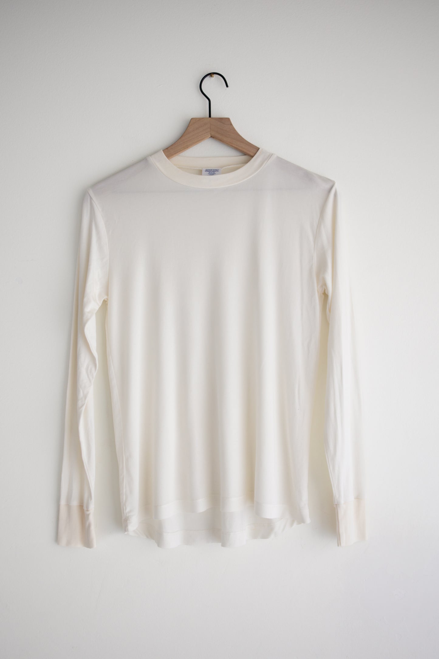 vintage cream silk knit top (M)