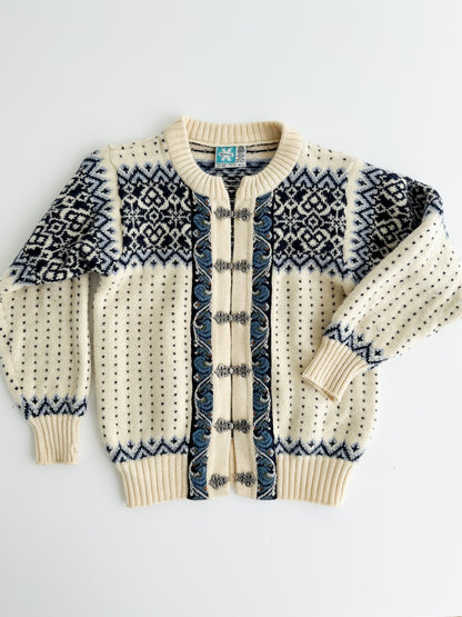 vintage Norwegian fair isle cardigan (S)