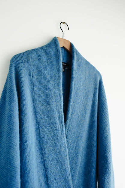 vintage sky blue wool cardigan (L)