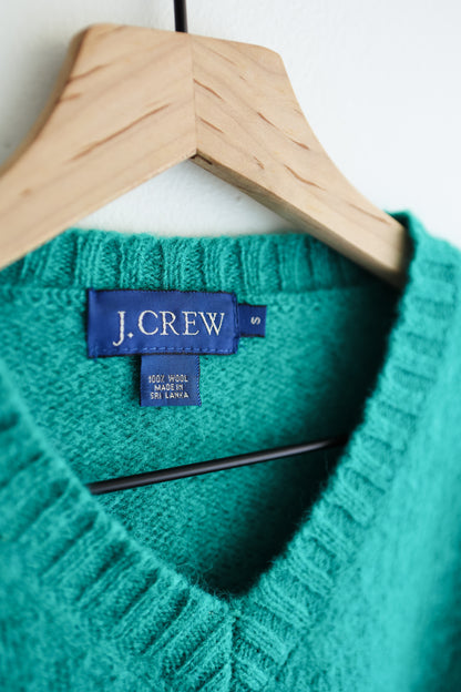 vintage emerald wool J Crew sweater (M)