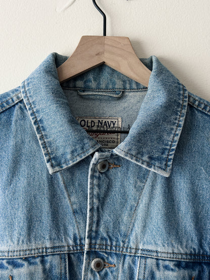 vintage early Old Navy oversized jean jacket (M)