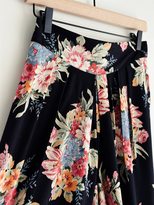 vintage floral botanical pants (M)