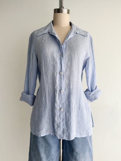 vintage sky linen shirt (S)