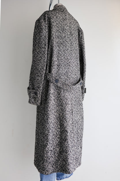 vintage tweed wool coat (L)