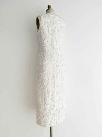 vintage cream soutache dress (S/M)