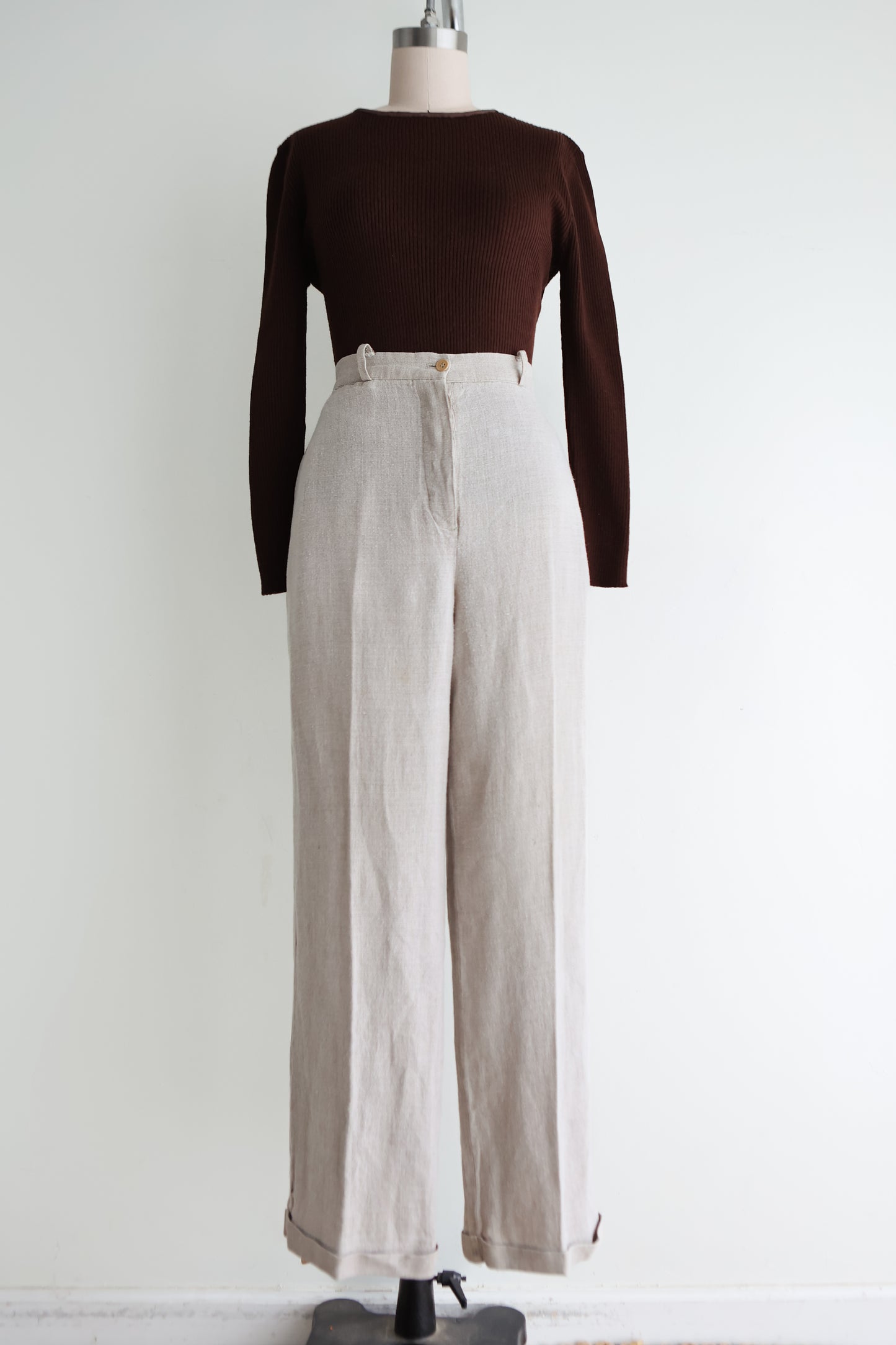vintage linen trousers (M)