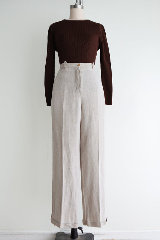 vintage linen trousers (M)