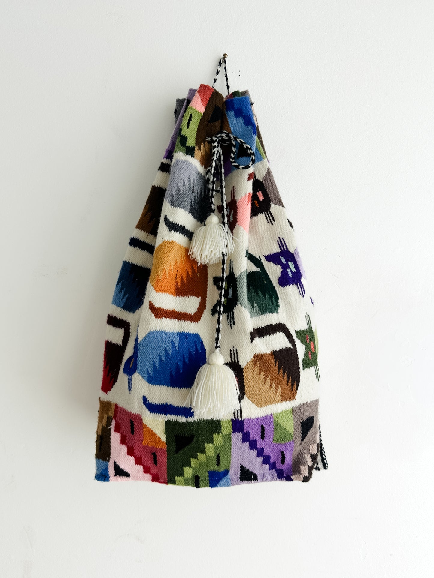 vintage Peruvian wool blanket backpack