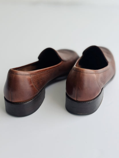 vintage leather Italian loafers (9)