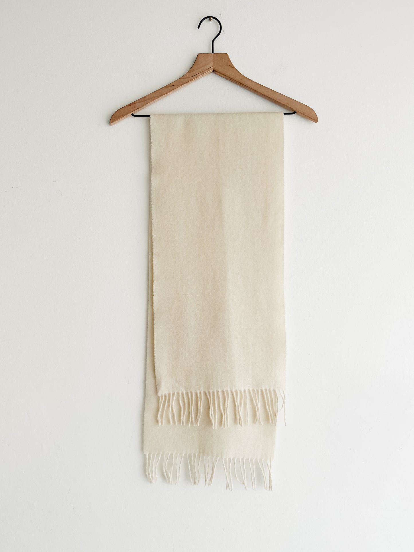 vintage cream wool scarf