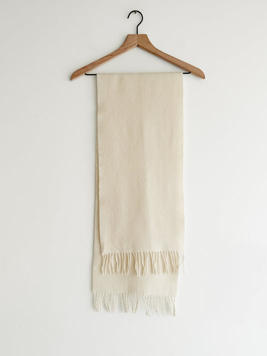 vintage cream wool scarf