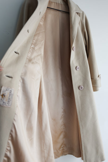vintage cream cashmere coat (S)