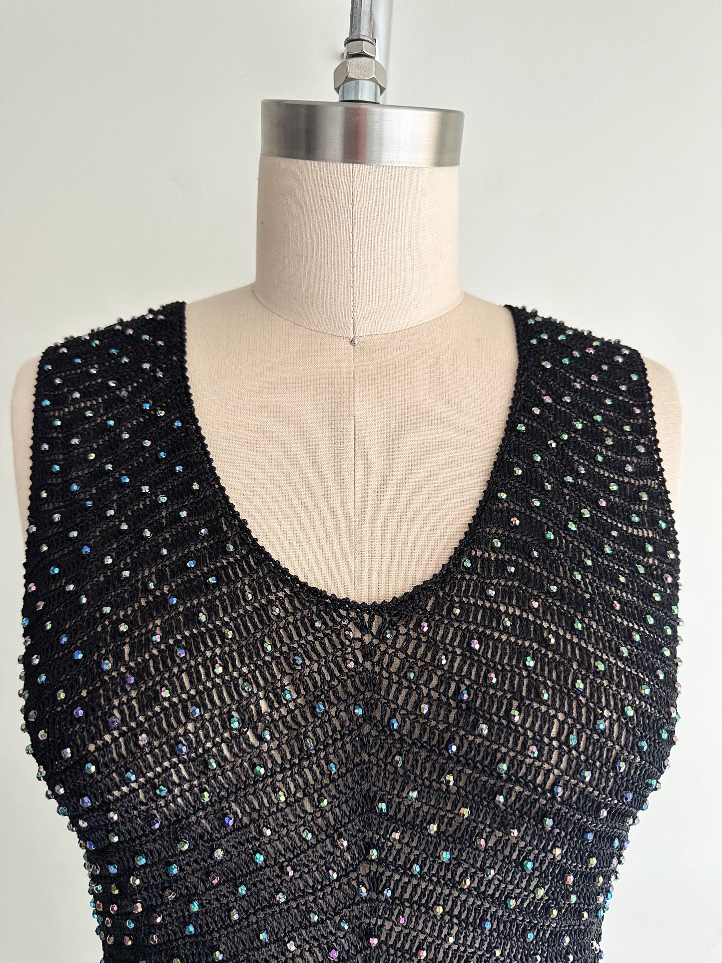 vintage beaded tank + cardigan (S)