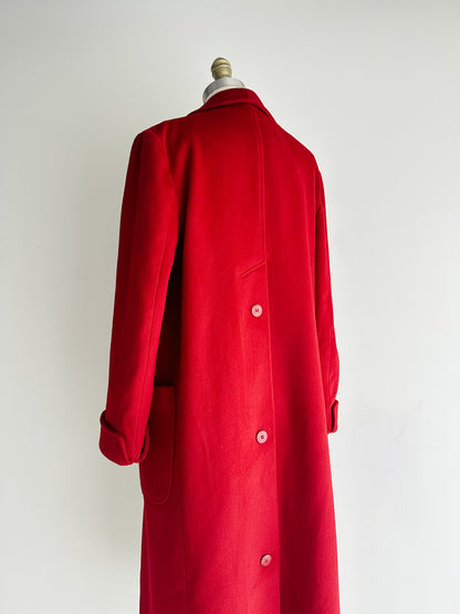 vintage red wool coat (S)