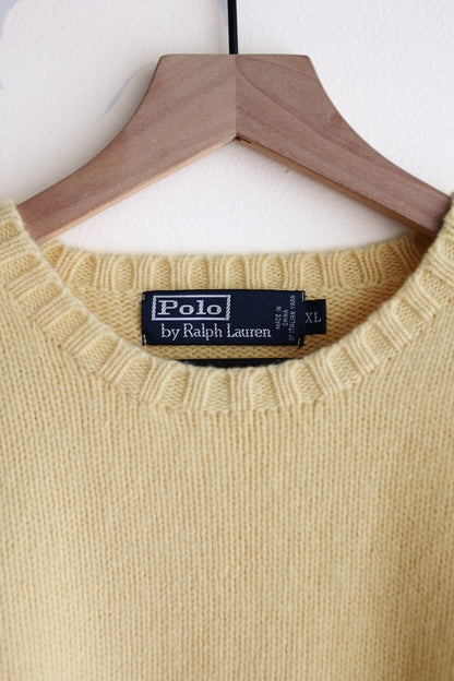 vintage butter cashmere Ralph Lauren sweater (XL)
