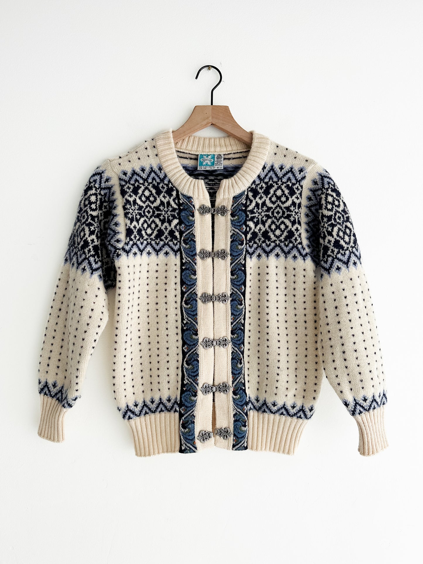 vintage Norwegian fair isle cardigan (S)