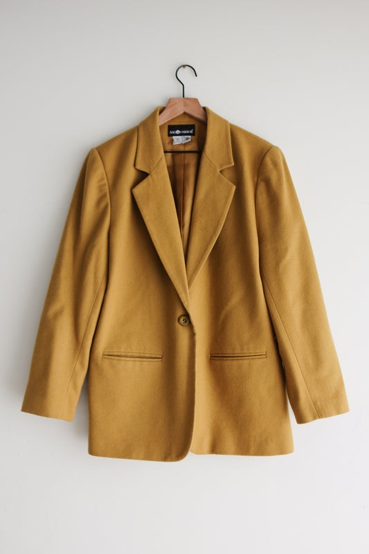 vintage mustard wool blazer (M)