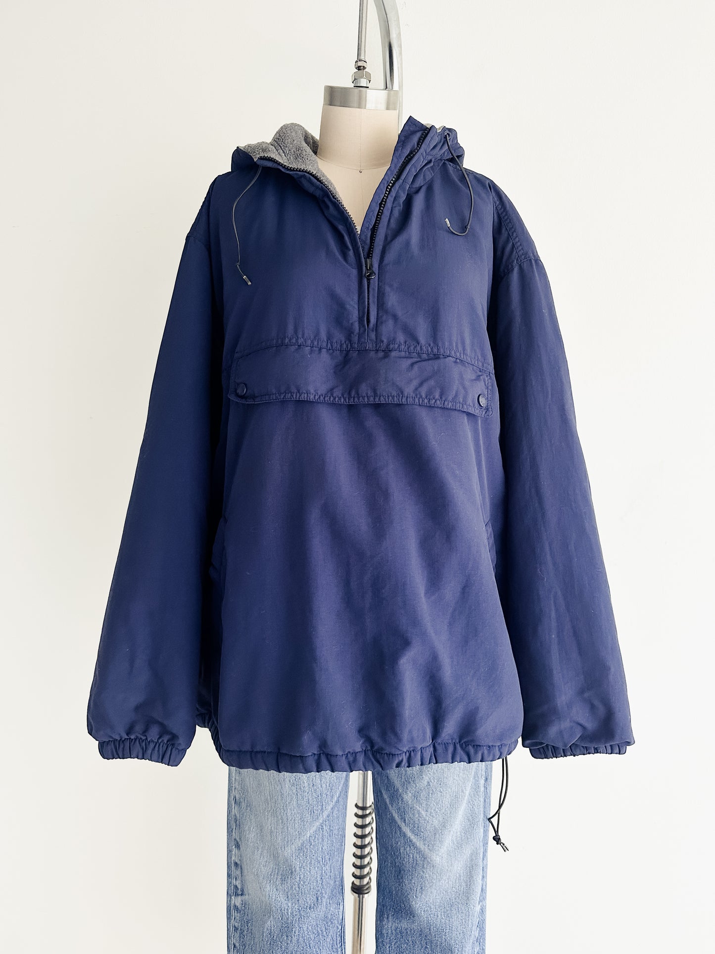 vintage 90s J Crew blue lined anorak (XL)