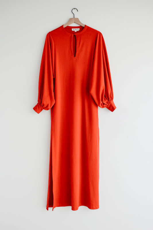 vintage red Saks party dress (S)