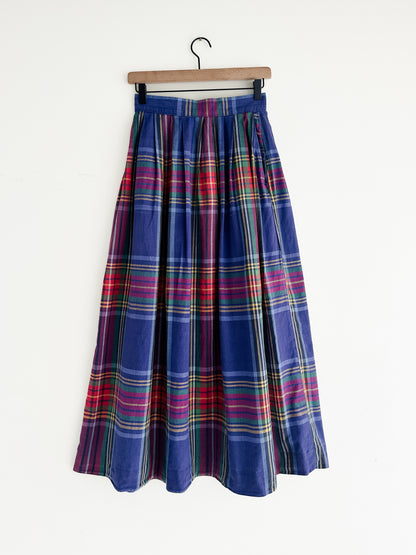 vintage madras cotton skirt (S)
