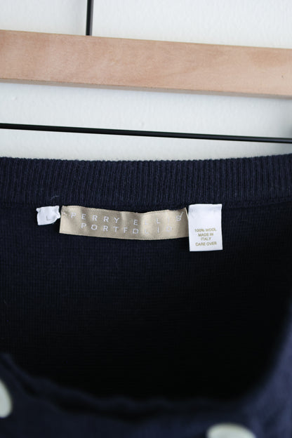 vintage Perry Ellis wool sweater knit skirt (M)