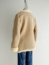 Load image into Gallery viewer, vintage faux suede sherpa shearling jacket (M/L)
