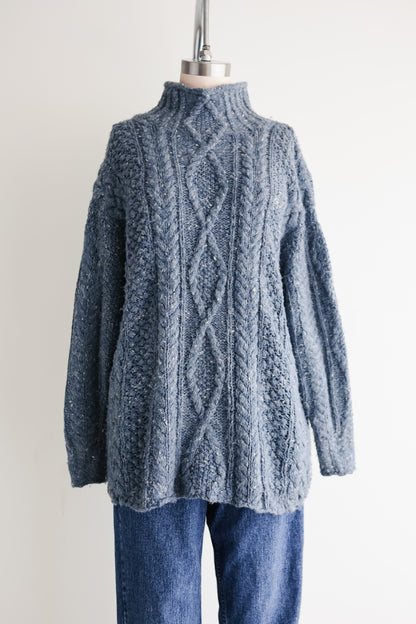 vintage celestite cable knit sweater (M)