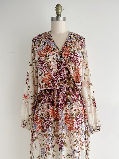 vintage sheer wrap dress (M)