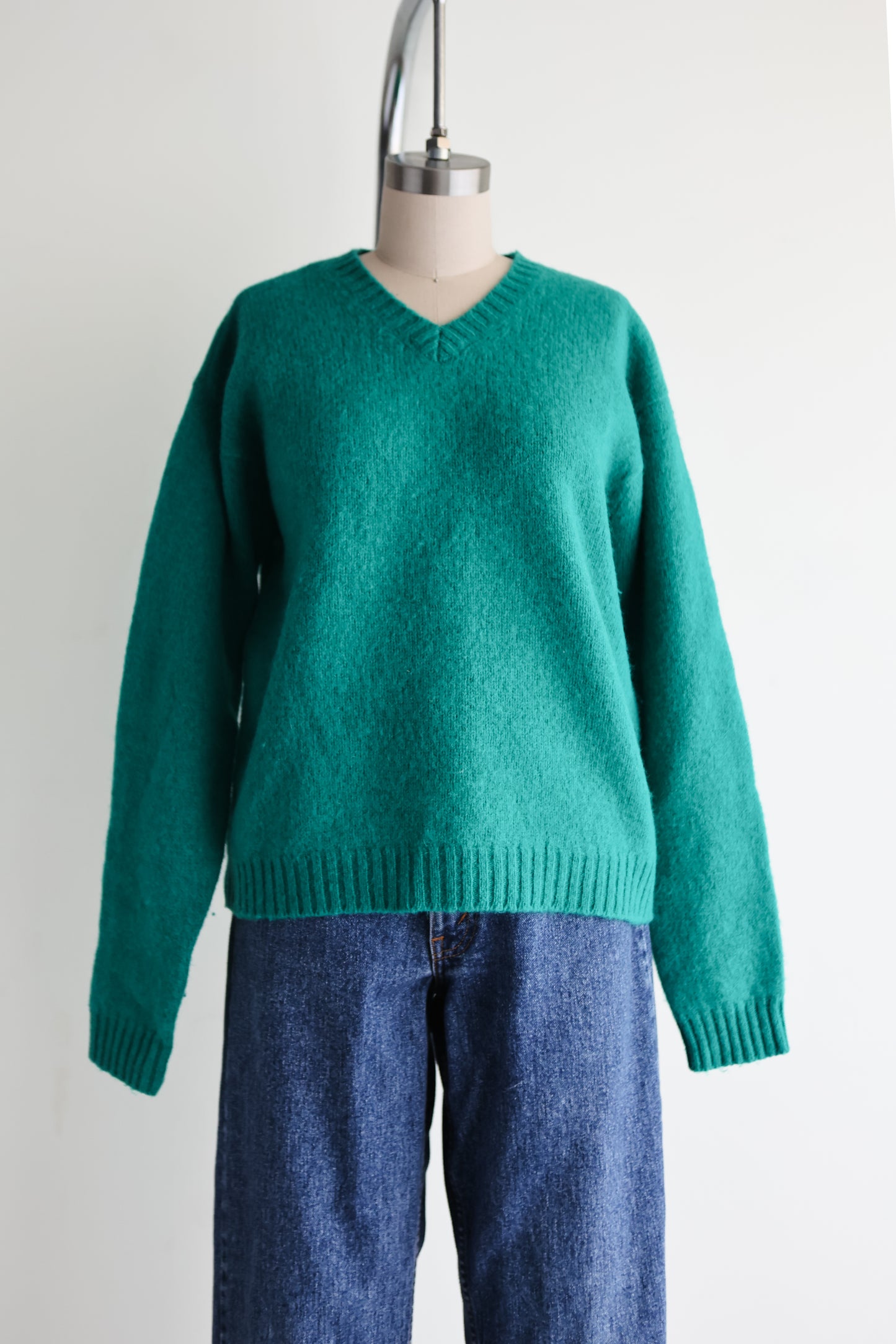 vintage emerald wool J Crew sweater (M)