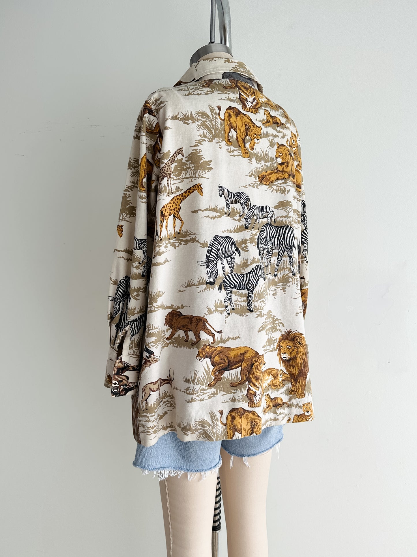 vintage safari cotton chore coat (M/L)