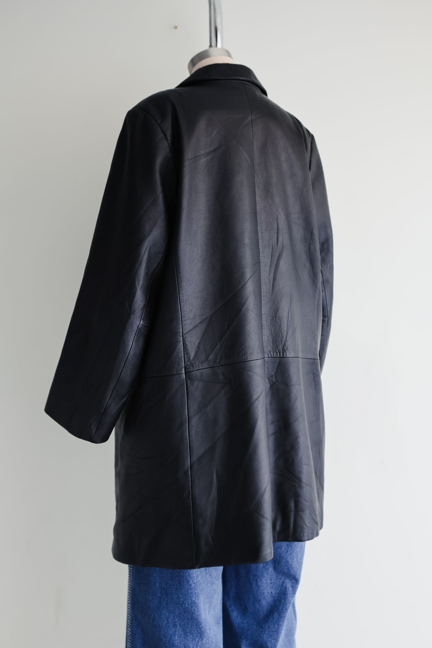 vintage soft leather coat (M)