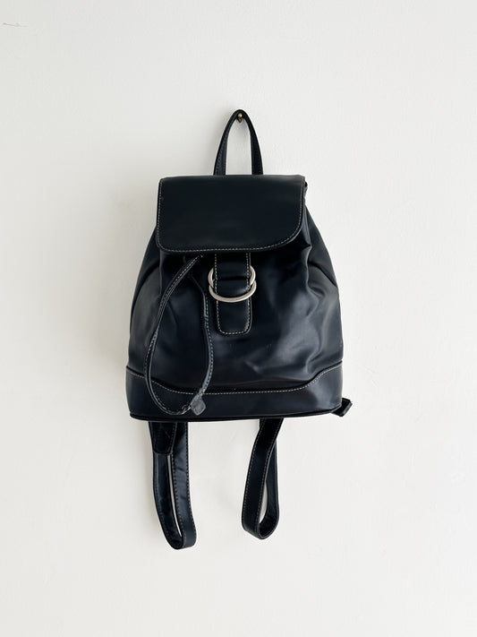 vintage vegan leather backpack