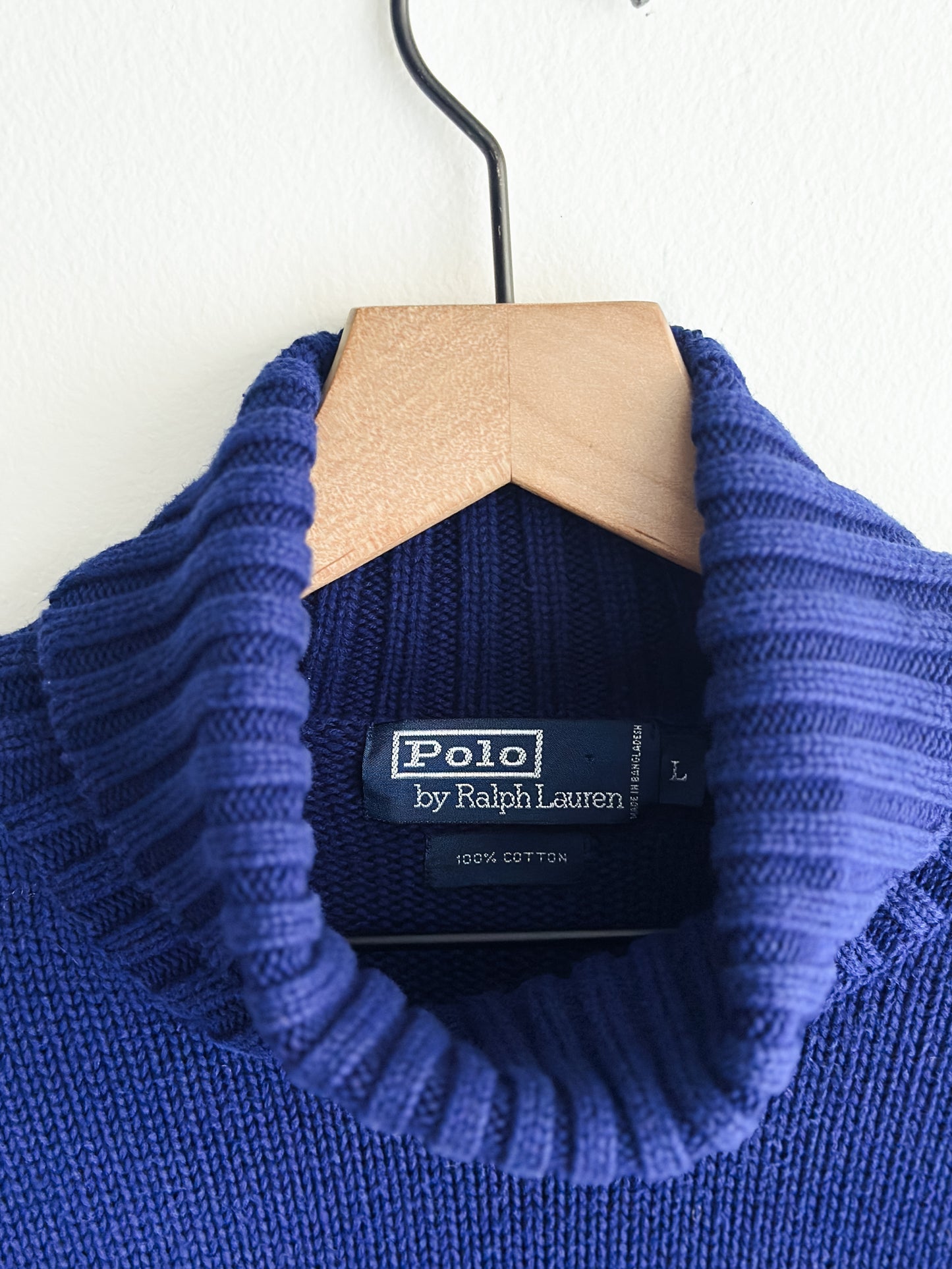 vintage RL cotton turtleneck sweater (L)