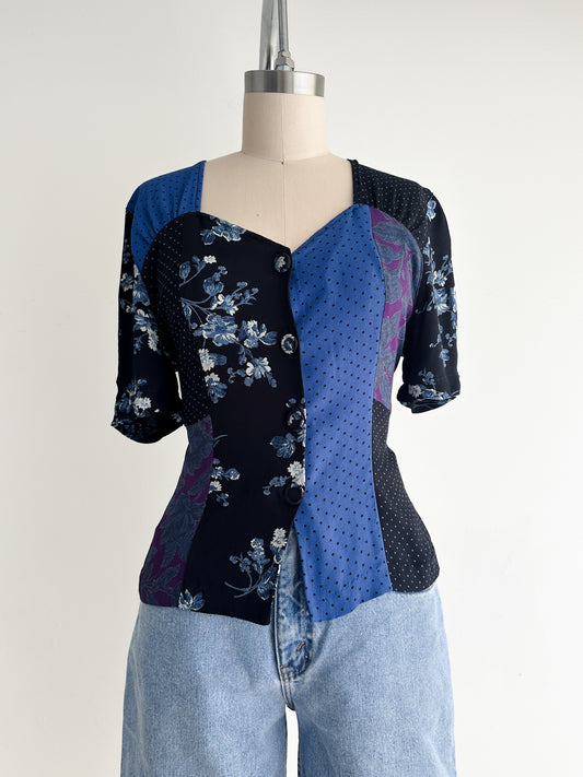 vintage sweetheart patchwork top (S/M)