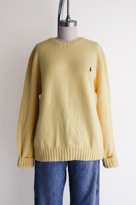 vintage butter cashmere Ralph Lauren sweater (XL)
