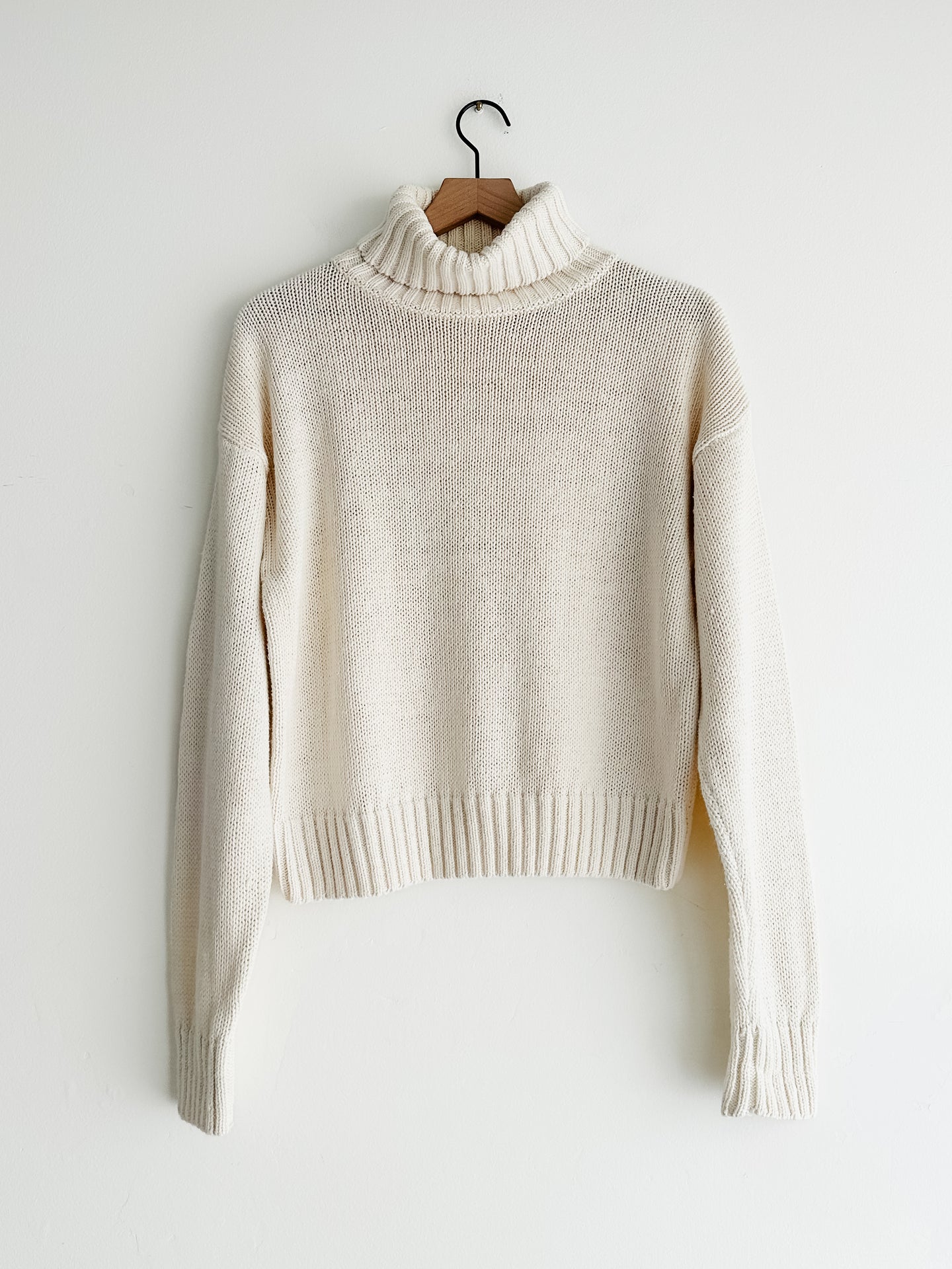 vintage cream cotton sweater (M)