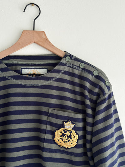 vintage striped cropped tee (M)